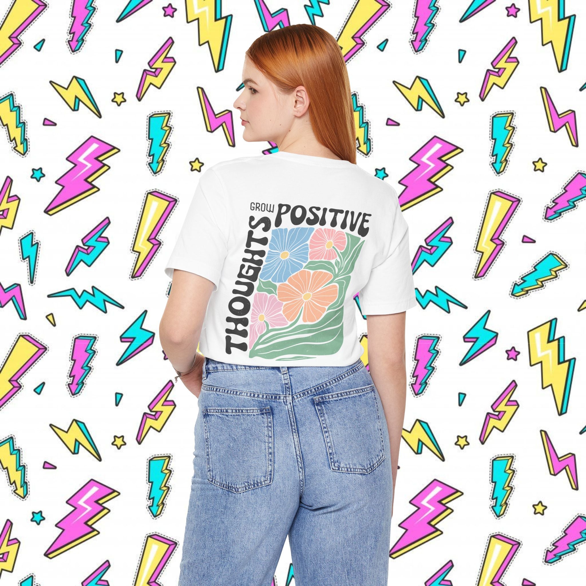 Grow Positive Thoughts Floral T-Shirt