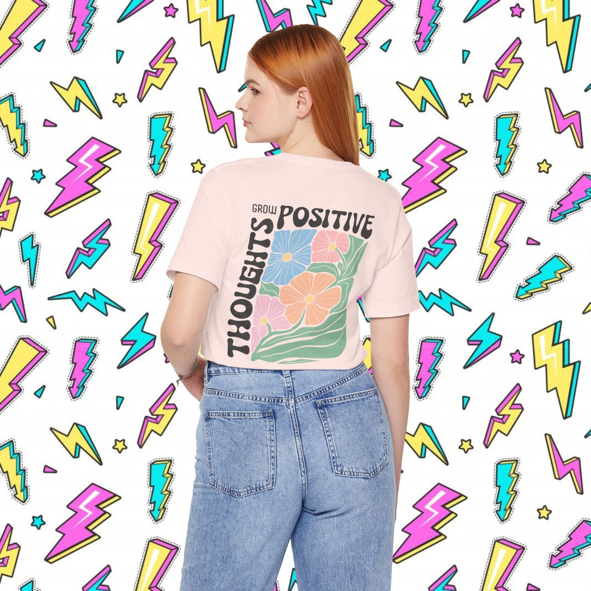 Grow Positive Thoughts Floral T-Shirt