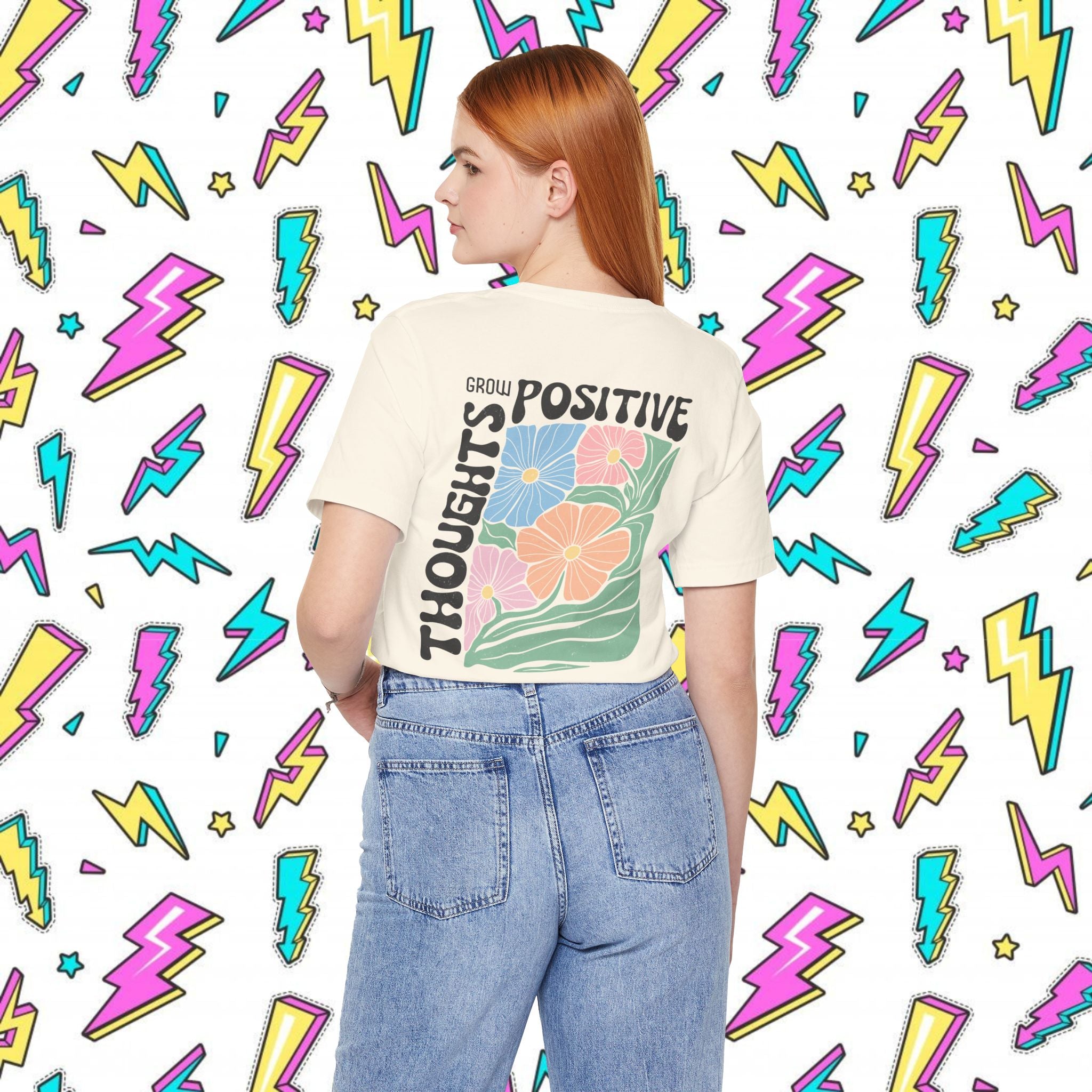 Grow Positive Thoughts Floral T-Shirt